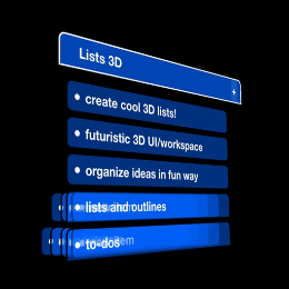 Lists 3D - to-do & outline